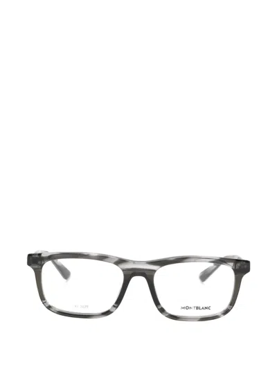 Montblanc Square-frame Glasses In Gray
