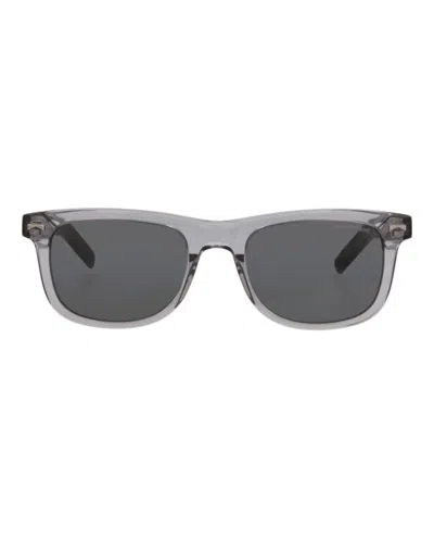 Montblanc Square-frame Recycled Acetate Sunglasses In Gray