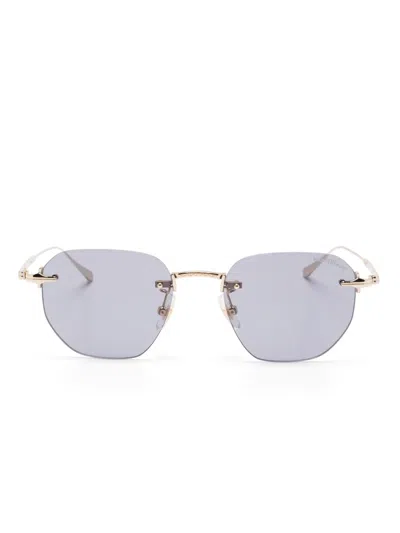 Montblanc Square-frame Sunglasses In Blue