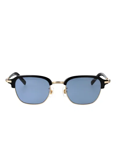 Montblanc Square-frame Sunglasses In Blue