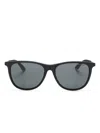 Montblanc Square-frame Sunglasses In 黑色
