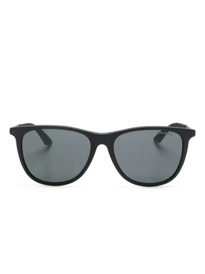 Montblanc Square-frame Sunglasses In 黑色