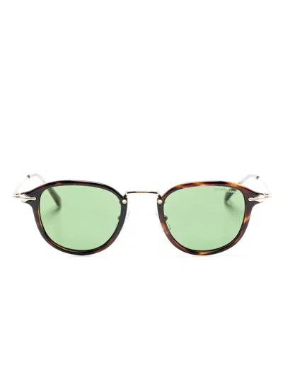 Montblanc Square-frame Sunglasses In Black