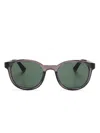 Montblanc Square-frame Sunglasses In Black
