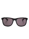 Montblanc Square-frame Sunglasses In Black