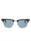 Montblanc Square-frame Sunglasses In Blue