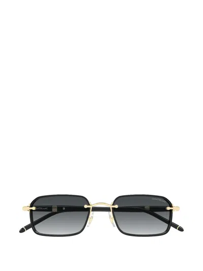 Montblanc Square-frame Sunglasses In Black