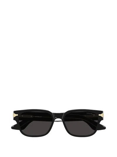 Montblanc Square-frame Sunglasses In Black