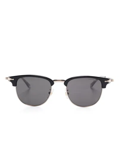 Montblanc Square-frame Sunglasses In Black