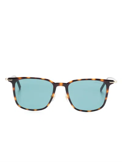 Montblanc Square-frame Sunglasses In Braun