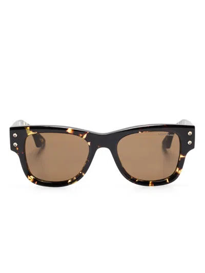 Montblanc Square-frame Sunglasses In Brown