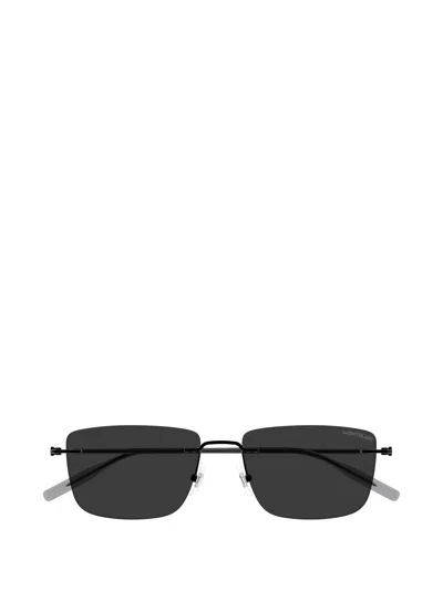MONTBLANC MONTBLANC EYEWEAR RECTANGLE FRAME SUNGLASSES