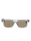 Montblanc Sonnenbrille Mit Eckigem Gestell In Grau