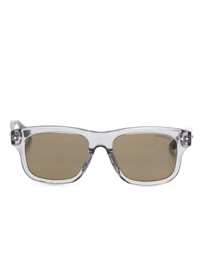 Montblanc Sonnenbrille Mit Eckigem Gestell In Grau