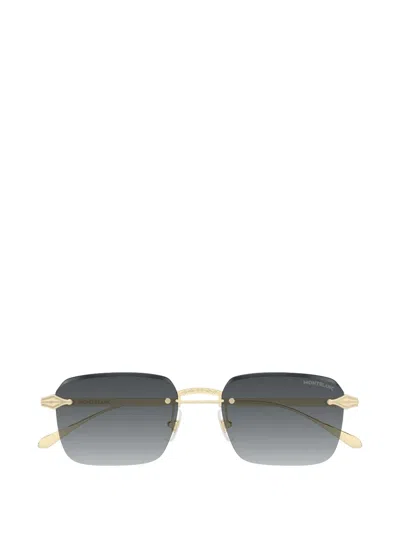 Montblanc Square-frame Sunglasses In Gray