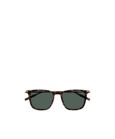Montblanc Square-frame Sunglasses In Green