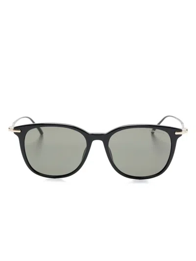 Montblanc Sonnenbrille Mit Eckigem Gestell In Schwarz