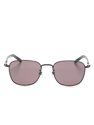Montblanc Sonnenbrille Mit Eckigem Gestell In Schwarz