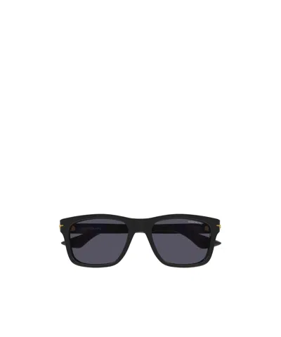 Montblanc Square-frame Tinted Sunglasses In Black