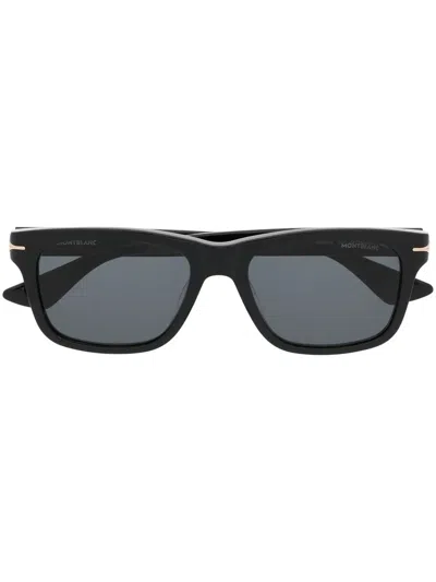 Montblanc Square-frame Tinted Sunglasses In Black