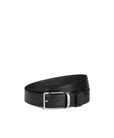 Montblanc Square-buckle Belt In Black