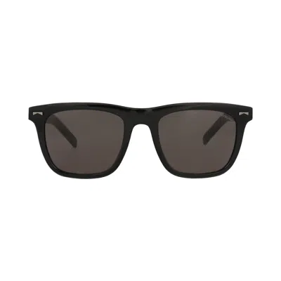Pre-owned Montblanc Square-frame Acetate Sunglasses 'black Black Grey' | Men's Size Onesize