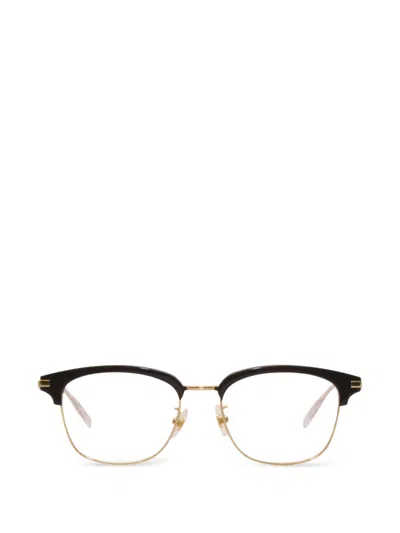 Montblanc Square-frame Browline Glasses In Black
