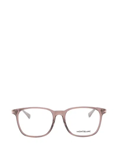 Montblanc Square-frame Glasses In Pink