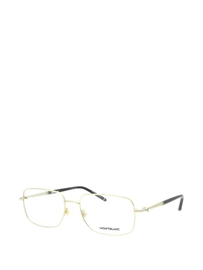 Montblanc Square-frame Glasses In Gold