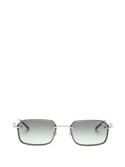 Montblanc Square-frame Sunglasses In Gray