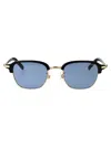 Montblanc Squared Sunglasses Mb0390 S 002 In Blue