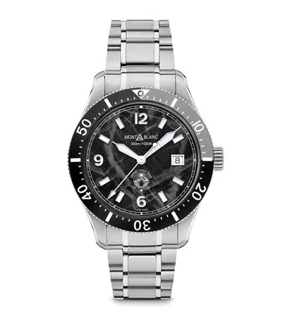 Montblanc 1858 Iced Sea Automatic Date In Black