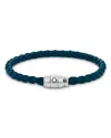 Montblanc Blue Braided Leather Bracelet
