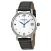 MONTBLANC MONTBLANC STAR CLASSIQUE AUTOMATIC SILVERY WHITE DIAL BLACK LEATHER WATCH 111590