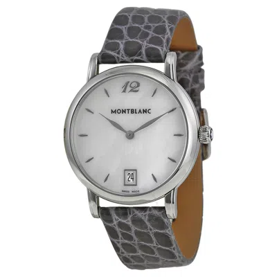 Montblanc Star Classique Lady Mother Of Pearl Stainless Steel Ladies Watch 108766 In Gray