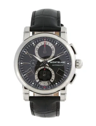 Pre-owned Montblanc Star Meisterstück Chronograph Watch In Multi
