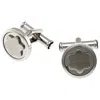 Montblanc Star Snowcap Stainless Steel Round Men's Cufflinks 116660 In Multi