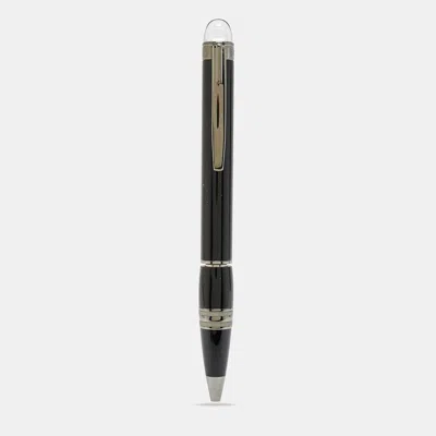 Pre-owned Montblanc Starwalker Midnight Black Resin Gunmetal Tone Ballpoint Pen