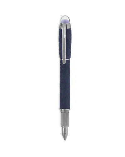 MONTBLANC STARWALKER SPACEBLUE RESIN MEDIUM FOUNTAIN PEN