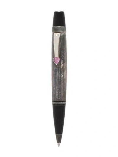 Pre-owned Montblanc Sterling Bohéme Je T'aime Ballpoint Pen In Silver