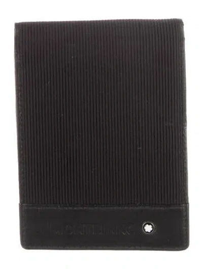 Pre-owned Montblanc Striped Card Holder In Black