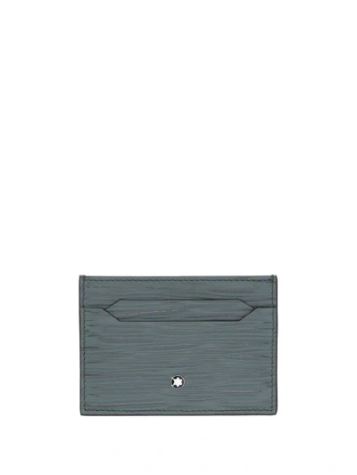 Montblanc Stud Detailed Card Holder In Blue