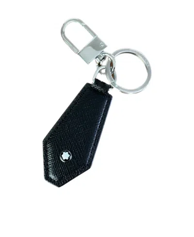 Montblanc Studded Logo Leather Keyring In Black