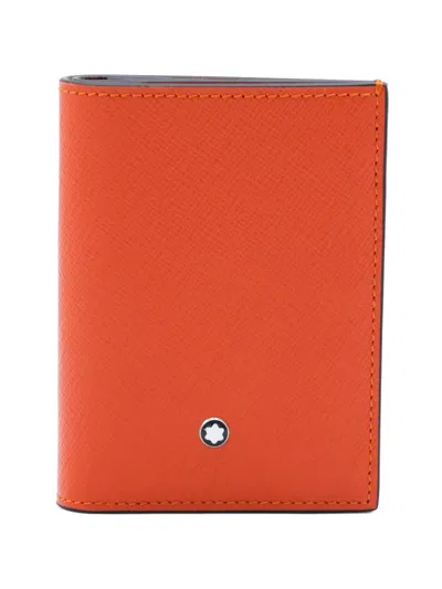 Montblanc Studded-logo Wallet In Orange