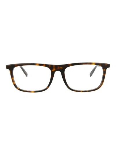 Montblanc 56mm Square Optical Glasses In Brown