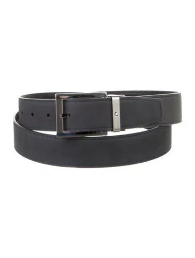 Pre-owned Montblanc Suede Belt In Blue