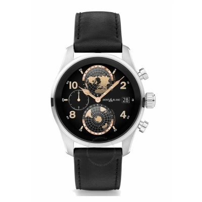 Montblanc Summit Chronograph Quartz Analog-digital Black Dial Men's Watch 129268 In Black / Gold Tone / Grey / Rose / Rose Gold Tone