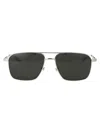 Montblanc Mb0278s Sunglasses In 001 Silver Silver Grey