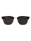 Montblanc Mb0242s Sunglasses In 005 Black Black Grey