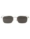 Montblanc Silver-silver-grey Metal Sunglasses In Black